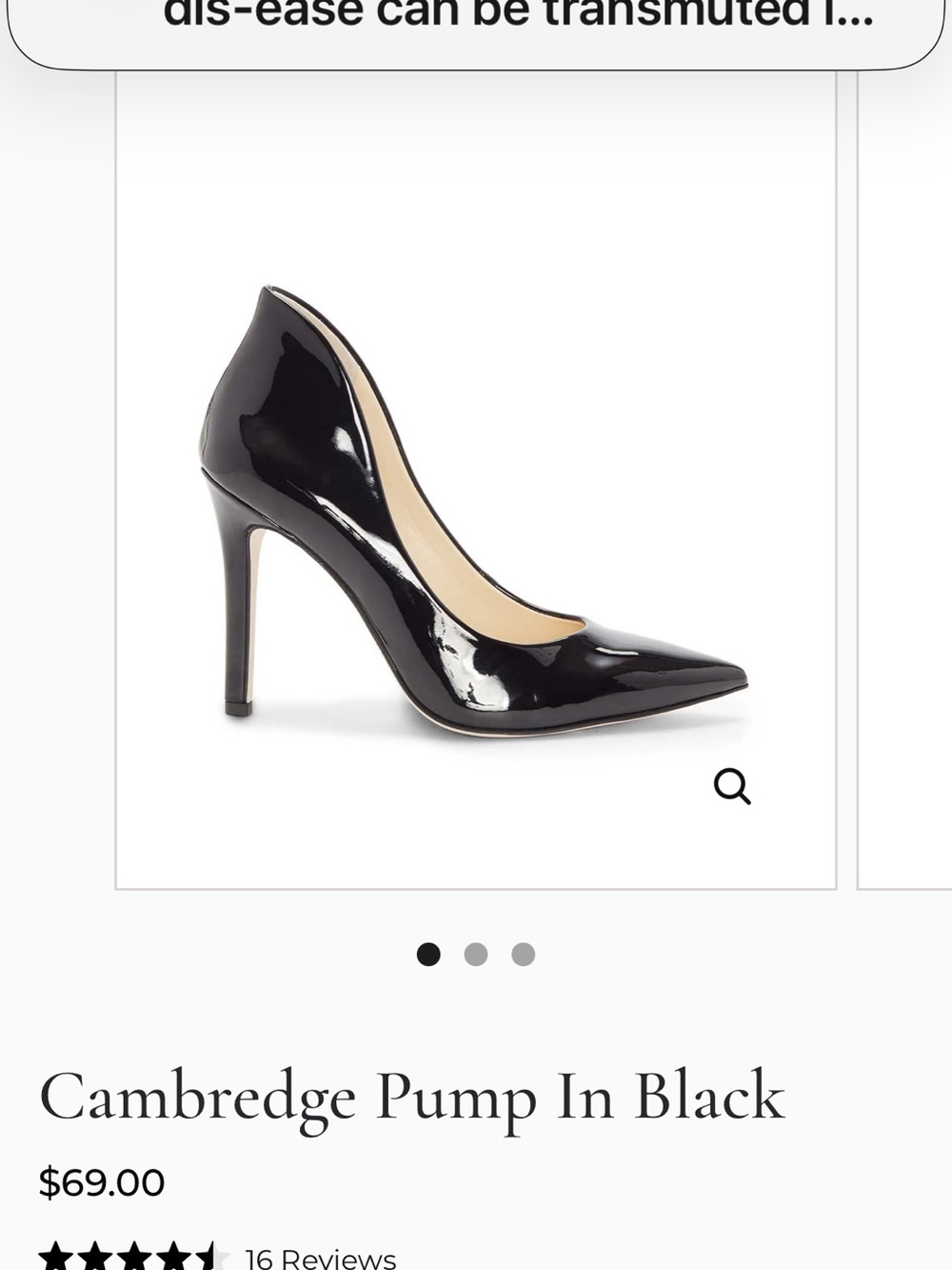 Jessica Simpson Black Patent Pointed-Toe Stiletto Pump
